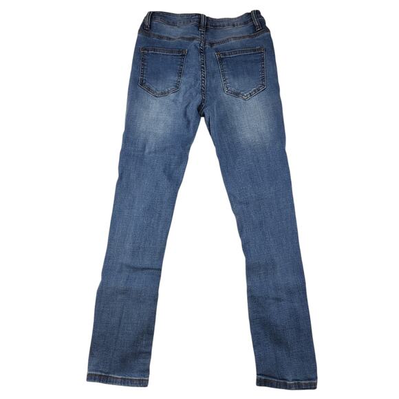 Fashion Nova Jeans Womens 26 1 Ripped Destroyed Skinny Mid Rise Medium Wash - Picture 3 of 12